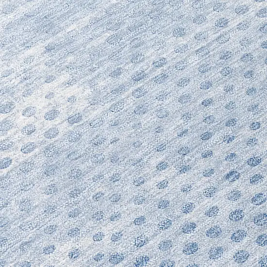 Blue Geometric Washable Non Skid Indoor Outdoor Area Rug Photo 8