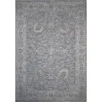 Photo of 8' X 10' Blue Gray Southwestern Floral Stain Resistant Area Rug