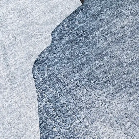 Blue Gray and Black Abstract Washable Non Skid Indoor Outdoor Area Rug Photo 8