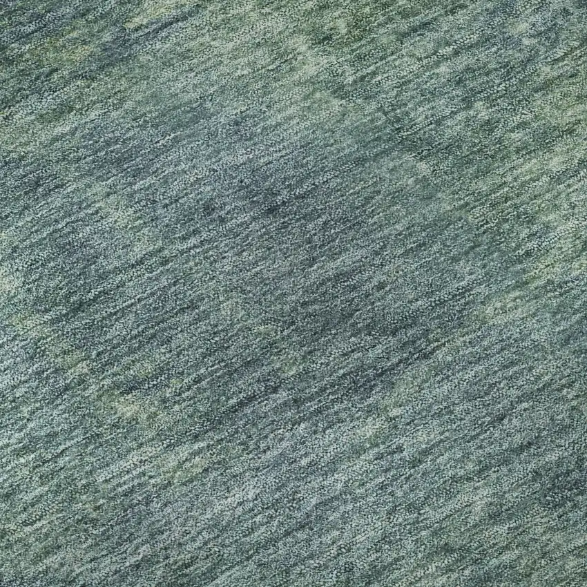 8' X 8' Blue Green And Beige Abstract Washable Round Rug With UV Protection Photo 8