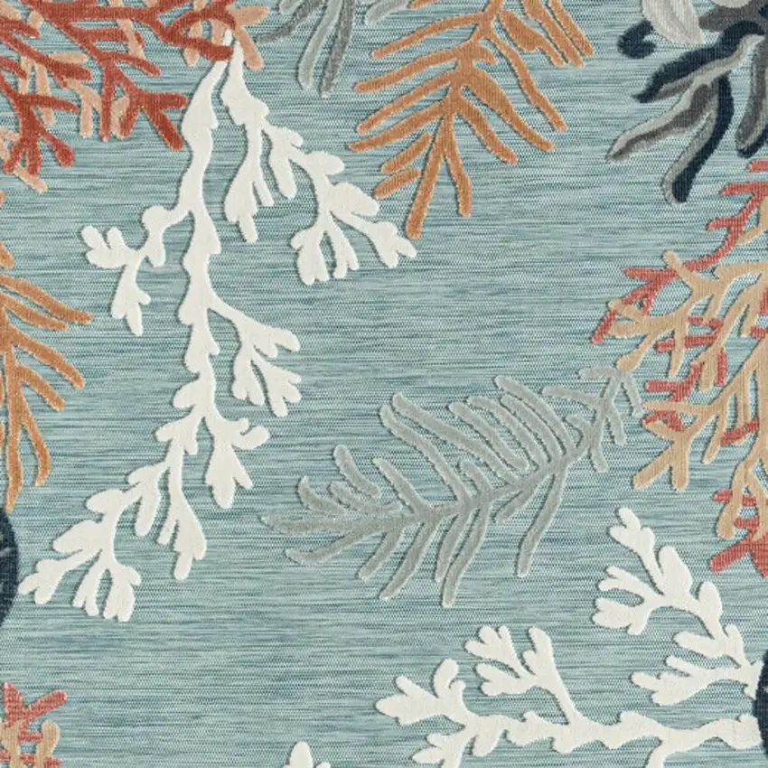 Blue And White Indoor Outdoor Area Rug Photo 7