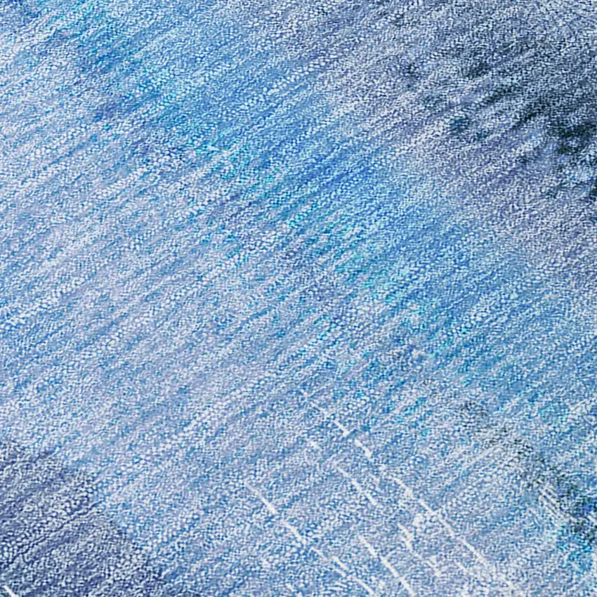 Blue Washable Non Skid Indoor Outdoor Area Rug Photo 7