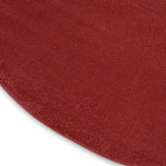 4' Brick Red Round Indoor Outdoor Area Rug Photo 4