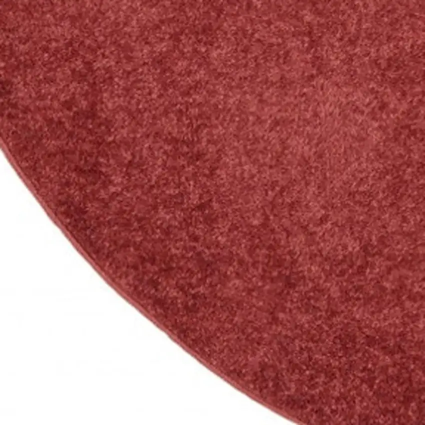 4' Brick Red Round Indoor Outdoor Area Rug Photo 8