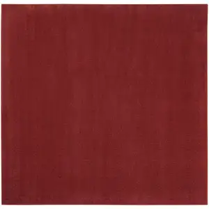 Photo of 7' X 7' Brick Red Square Non Skid Indoor Outdoor Area Rug