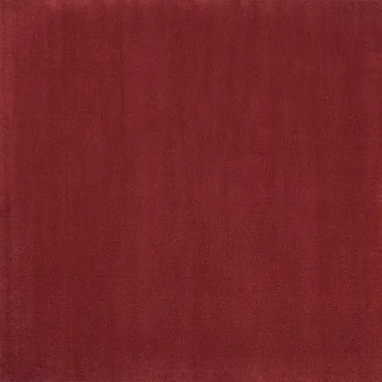 7' Brick Red Square Indoor Outdoor Area Rug Photo 5