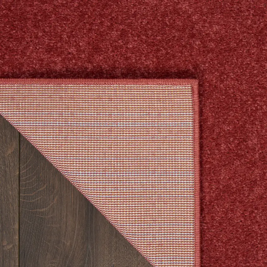 7' Brick Red Square Indoor Outdoor Area Rug Photo 9