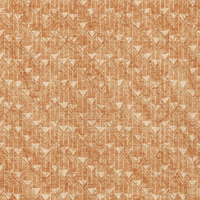 3' X 5' Bronze Geometric Washable Non Skid Indoor Outdoor Area Rug Photo 6