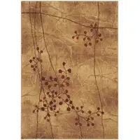 Photo of 5' X 8' Brown Floral Power Loom Area Rug