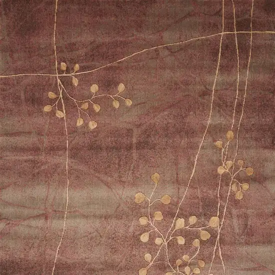 5' X 8' Brown Floral Power Loom Area Rug Photo 3