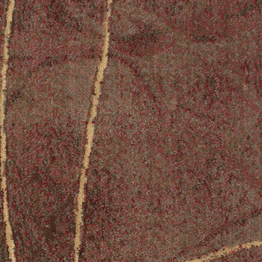 5' X 8' Brown Floral Power Loom Area Rug Photo 8