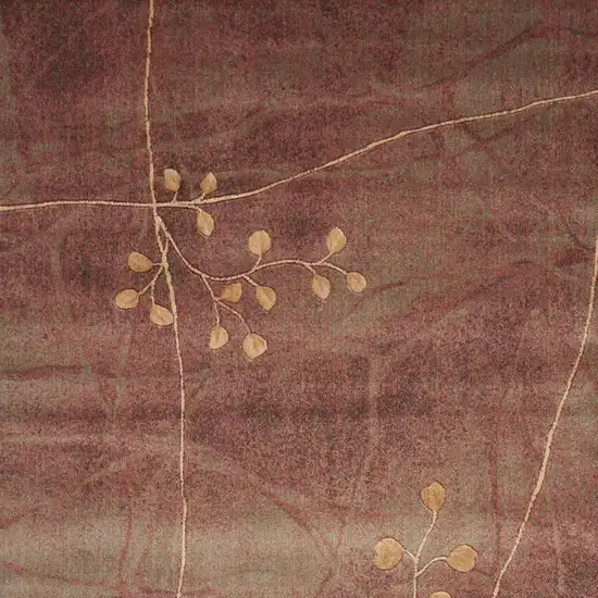 5' X 8' Brown Floral Power Loom Area Rug Photo 1