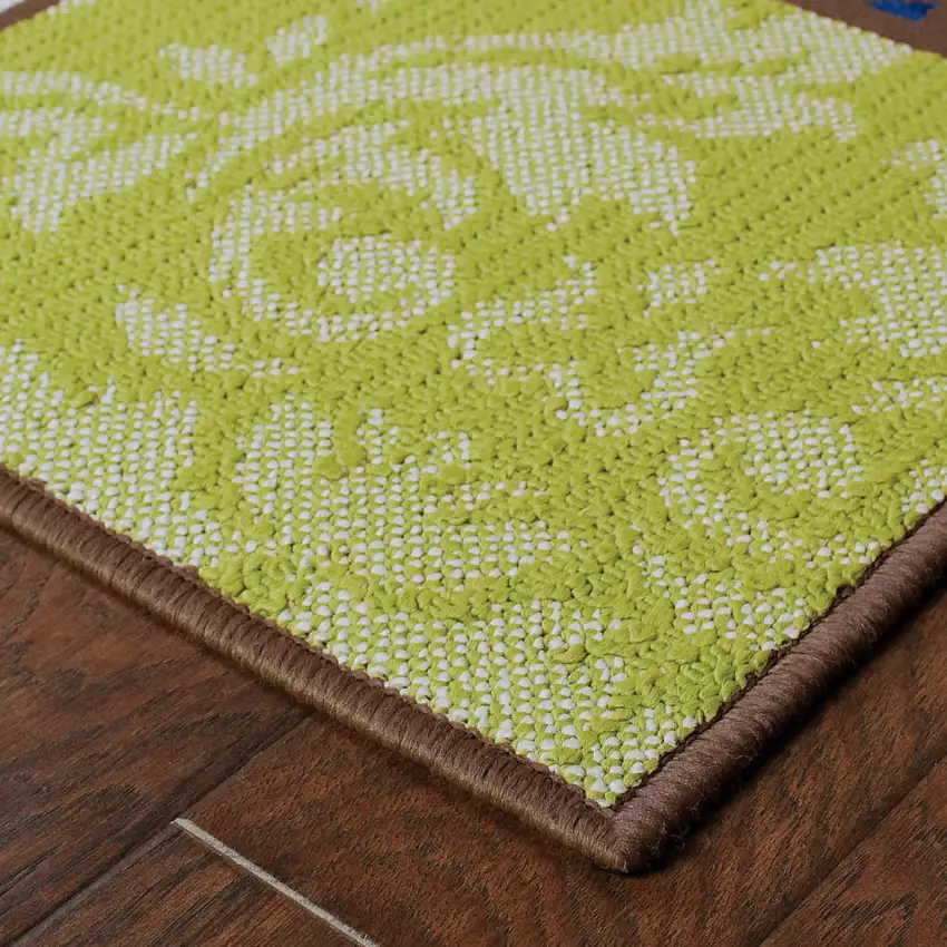 9' X 13' Brown Geometric Stain Resistant Indoor Outdoor Area Rug Photo 3