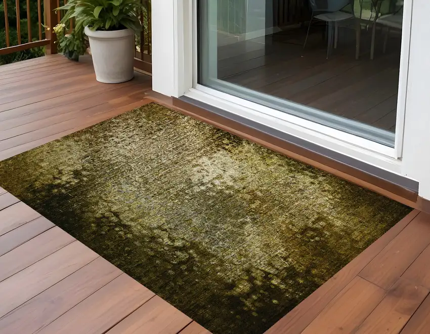 Brown Washable Non Skid Indoor Outdoor Area Rug Photo 1