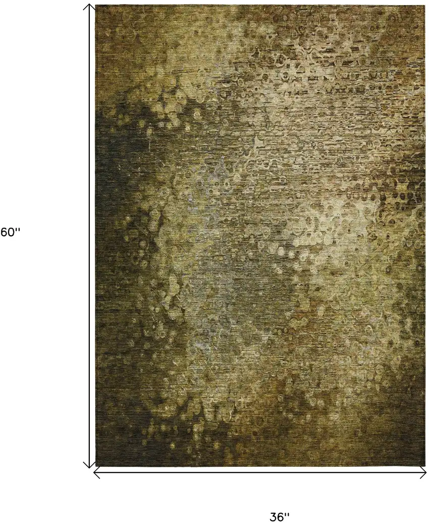 Brown Washable Non Skid Indoor Outdoor Area Rug Photo 3
