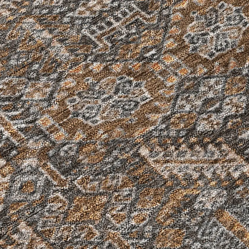 Chocolate Tribal Washable Indoor Outdoor Area Rug Photo 5