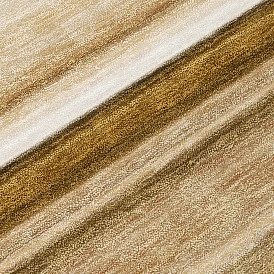 Chocolate Striped Washable Non Skid Indoor Outdoor Area Rug Photo 8