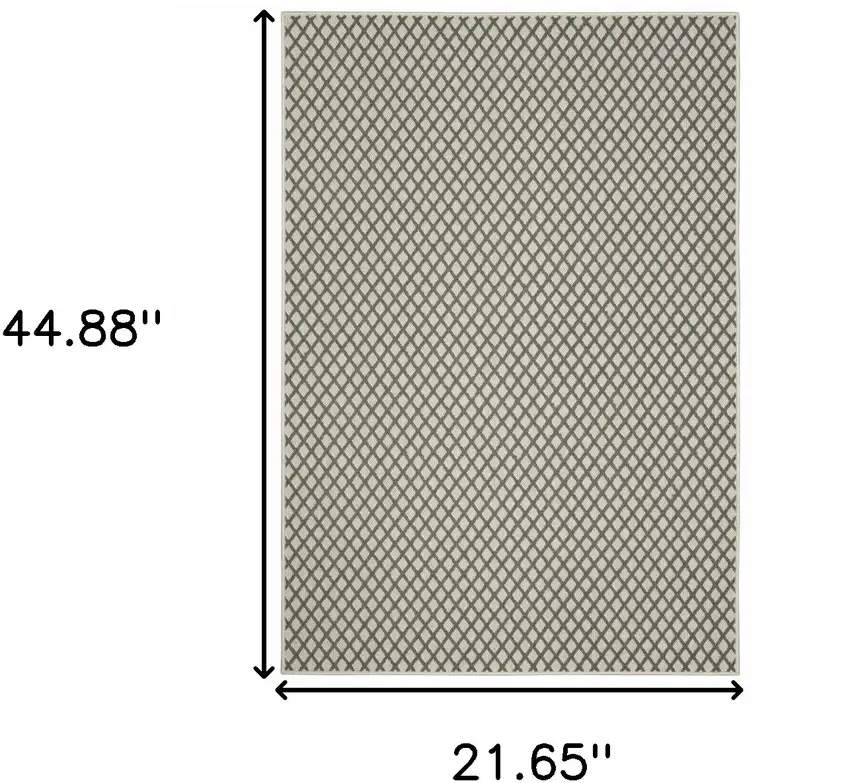 2' X 3' Geometric Stain Resistant Indoor Outdoor Area Rug Photo 9