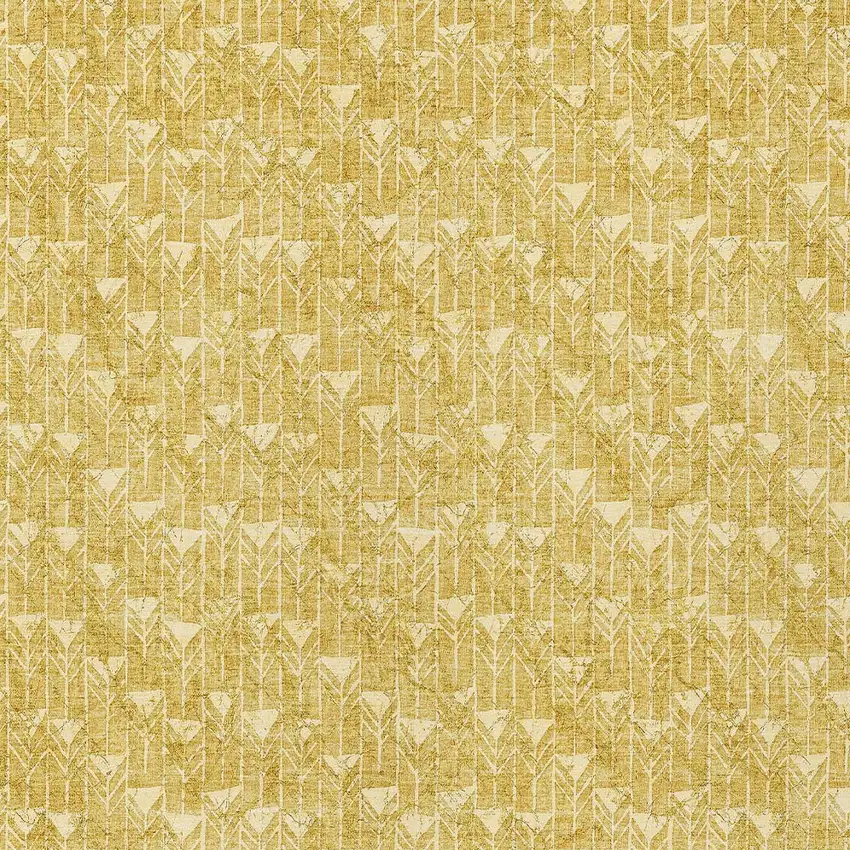 Gold Geometric Washable Non Skid Indoor Outdoor Area Rug Photo 6
