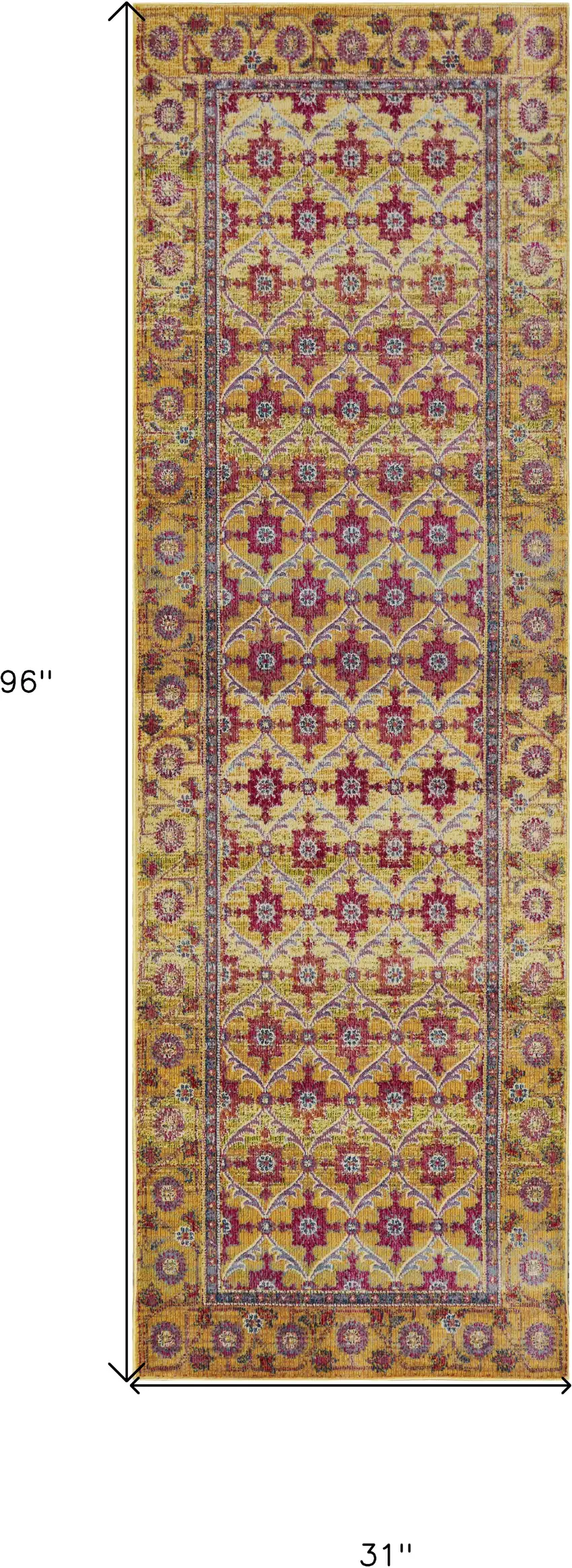 Gold Polypropylene Rug Photo 9