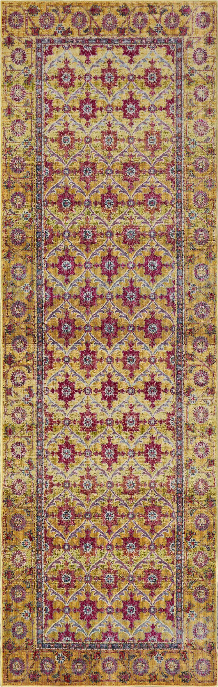31 X 96 Gold Polypropylene Rug Photo 4