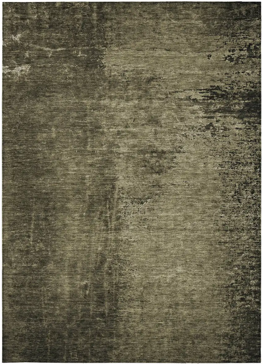 3' X 4' Gray Abstract Washable Non Skid Indoor Outdoor Area Rug Photo 5