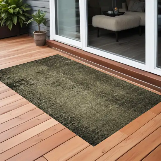Gray Abstract Washable Non Skid Indoor Outdoor Area Rug Photo 1
