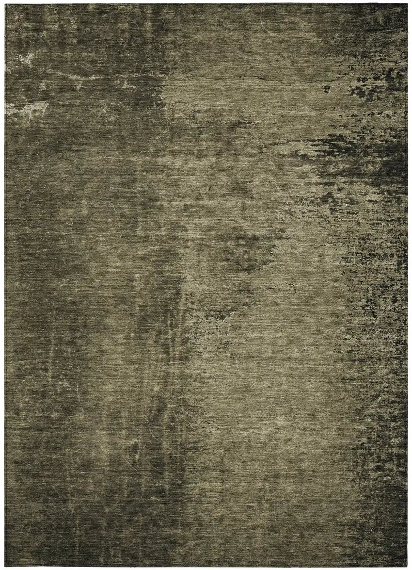 Gray Abstract Washable Non Skid Indoor Outdoor Area Rug Photo 5
