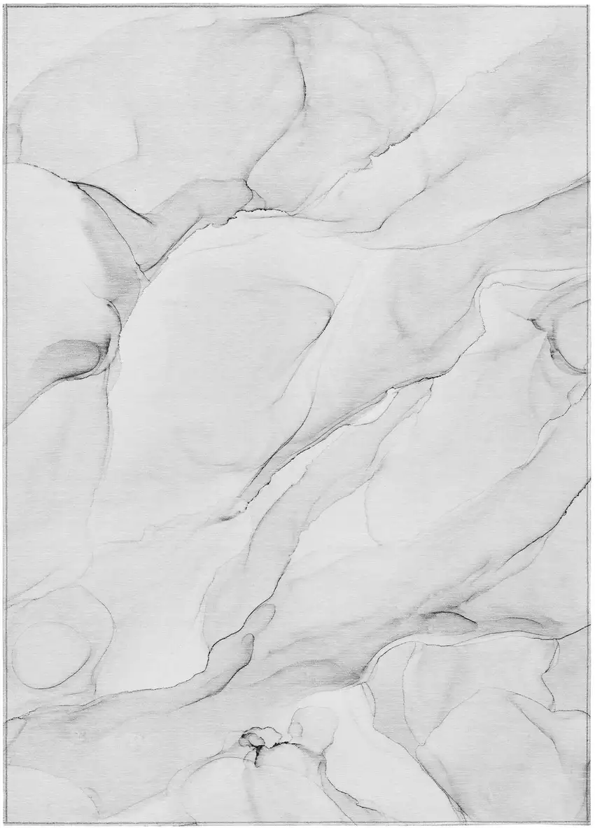 3' X 5' Gray Abstract Washable Non Skid Indoor Outdoor Area Rug Photo 2