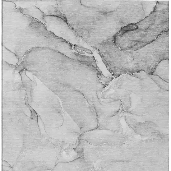 Gray Abstract Washable Non Skid Indoor Outdoor Area Rug Photo 7