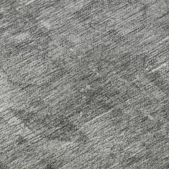 8' X 8' Gray And Silver Oriental Washable Round Rug With UV Protection Photo 8