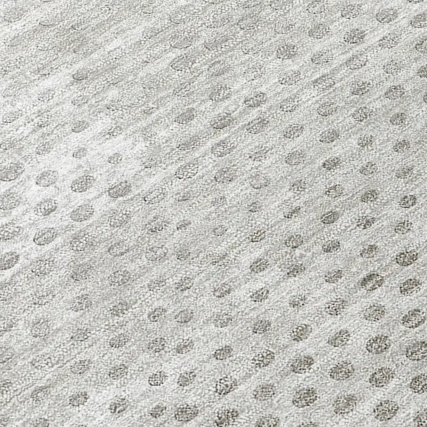 Gray Geometric Washable Non Skid Indoor Outdoor Area Rug Photo 8