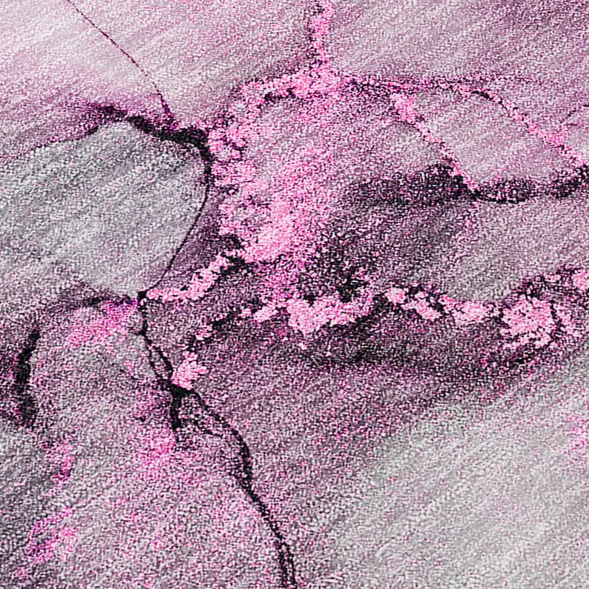 Gray and Purple Abstract Washable Non Skid Indoor Outdoor Area Rug Photo 8