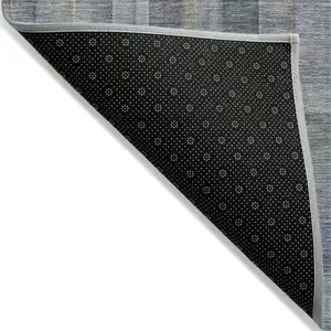 Photo of 3' X 4' Green Plaid Washable Non Skid Indoor Outdoor Area Rug