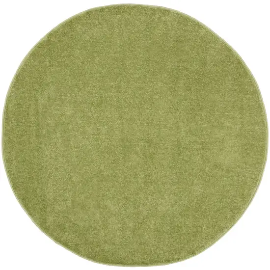 4' Green Round Indoor Outdoor Area Rug Photo 3