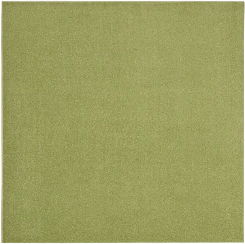 7' Green Square Indoor Outdoor Area Rug Photo 1