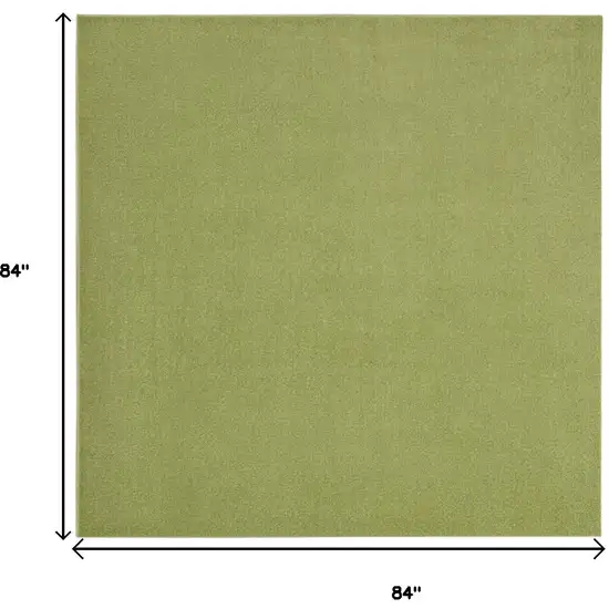 7' Green Square Indoor Outdoor Area Rug Photo 9
