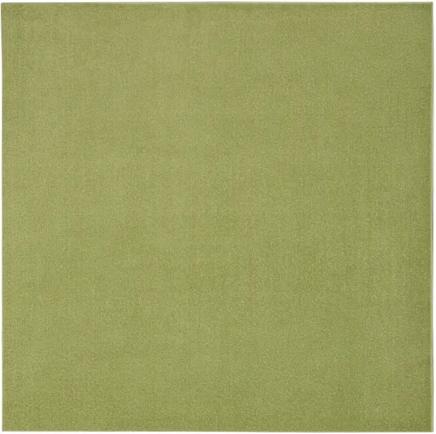 7' Green Square Indoor Outdoor Area Rug Photo 3