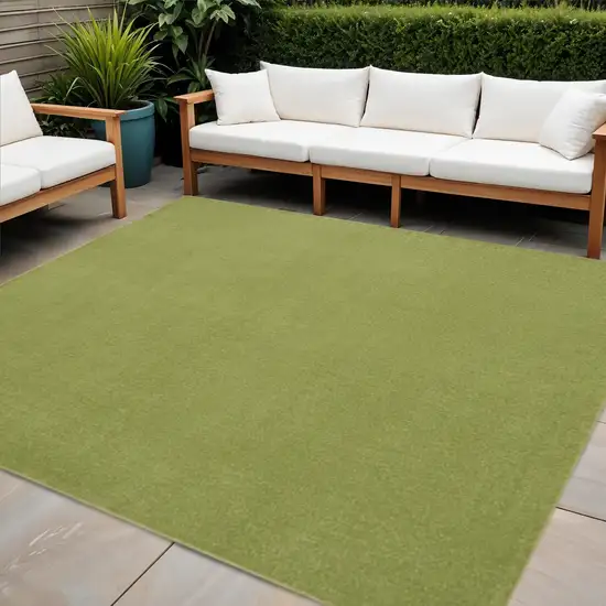 7' Green Square Indoor Outdoor Area Rug Photo 2
