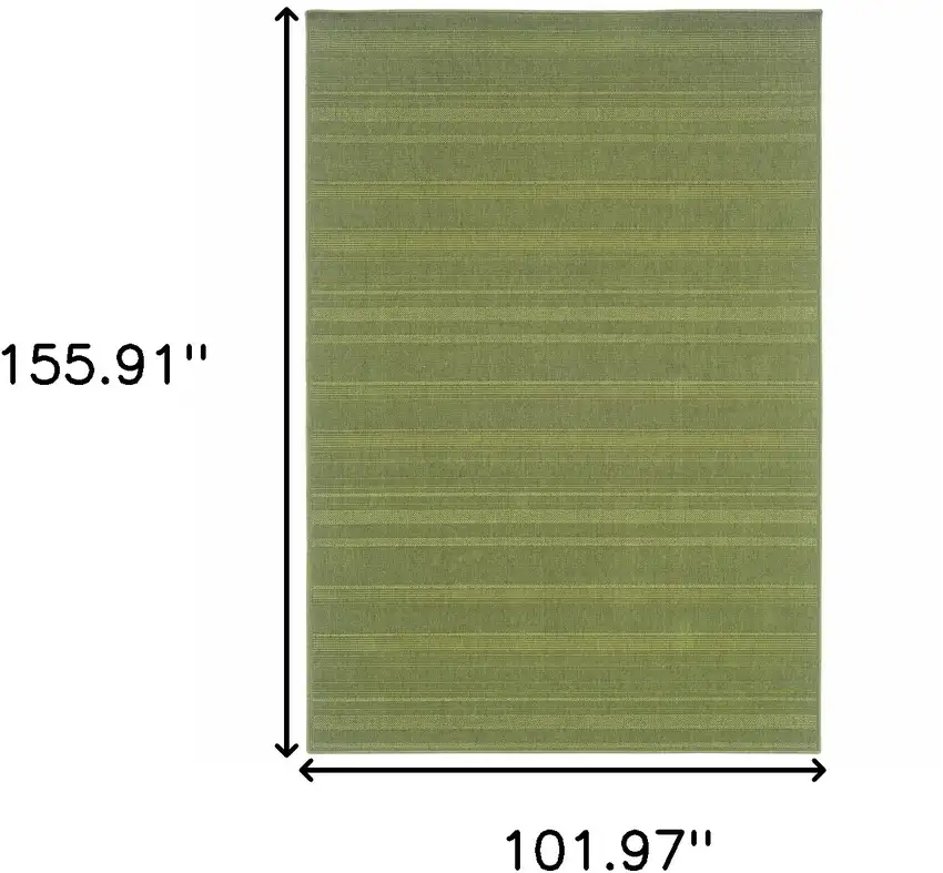 9' X 13' Green Stain Resistant Indoor Outdoor Area Rug Photo 5