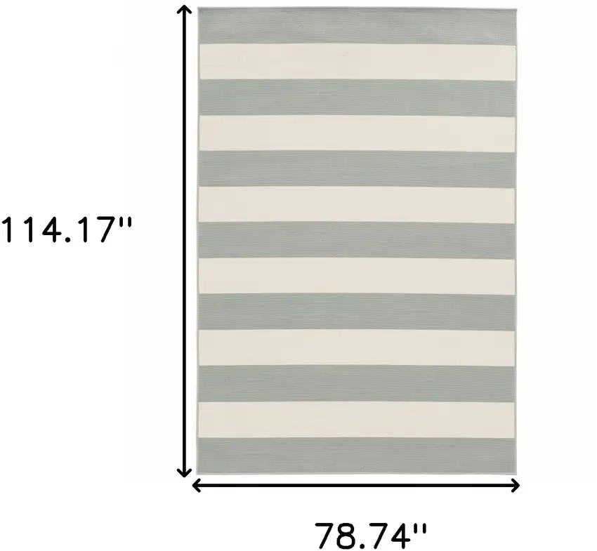 6' X 9' Grey Geometric Stain Resistant Indoor Outdoor Area Rug Photo 5