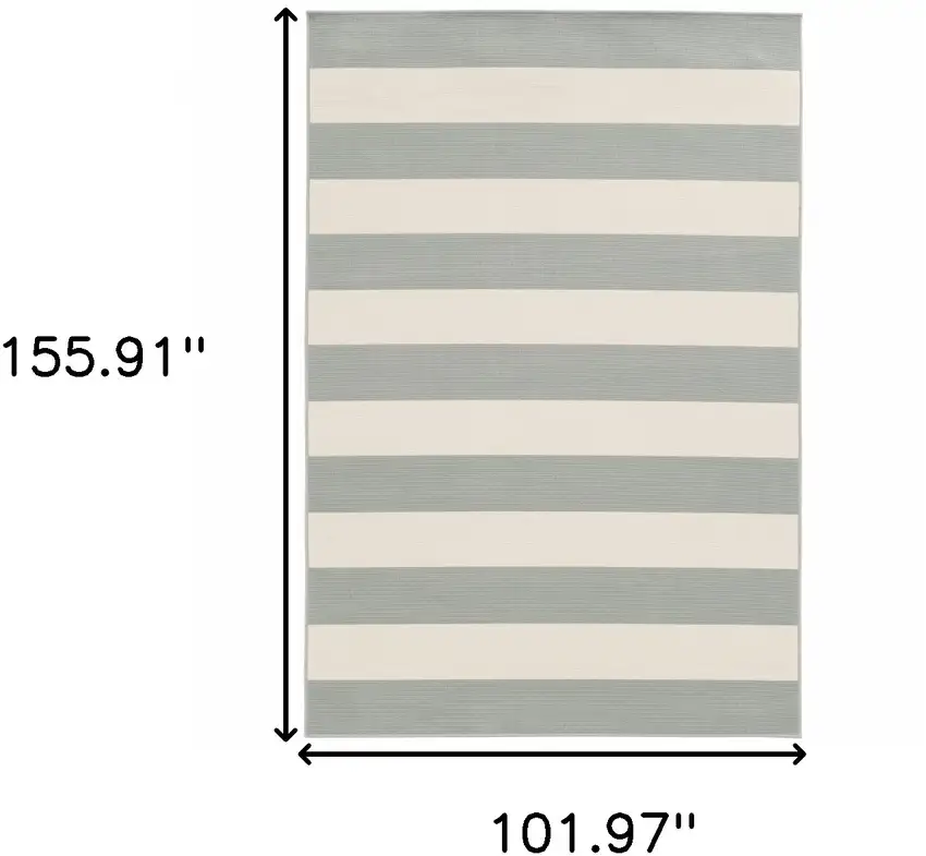 9' X 13' Grey Geometric Stain Resistant Indoor Outdoor Area Rug Photo 5