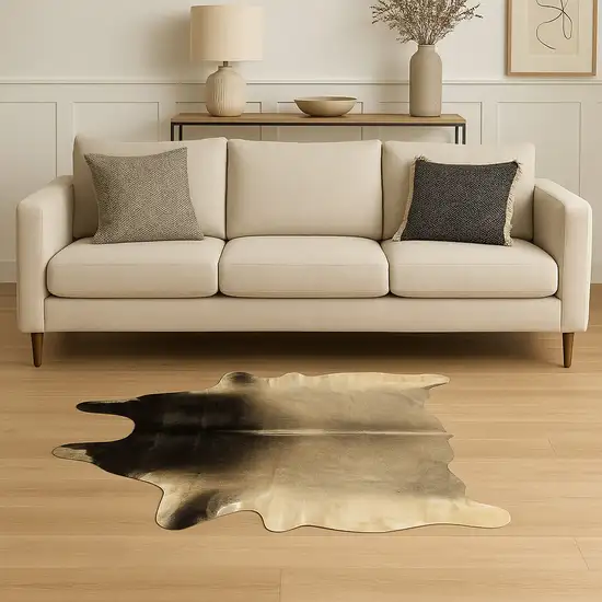 Gray Cowhide Ombre Handmade Area Rug Photo 1