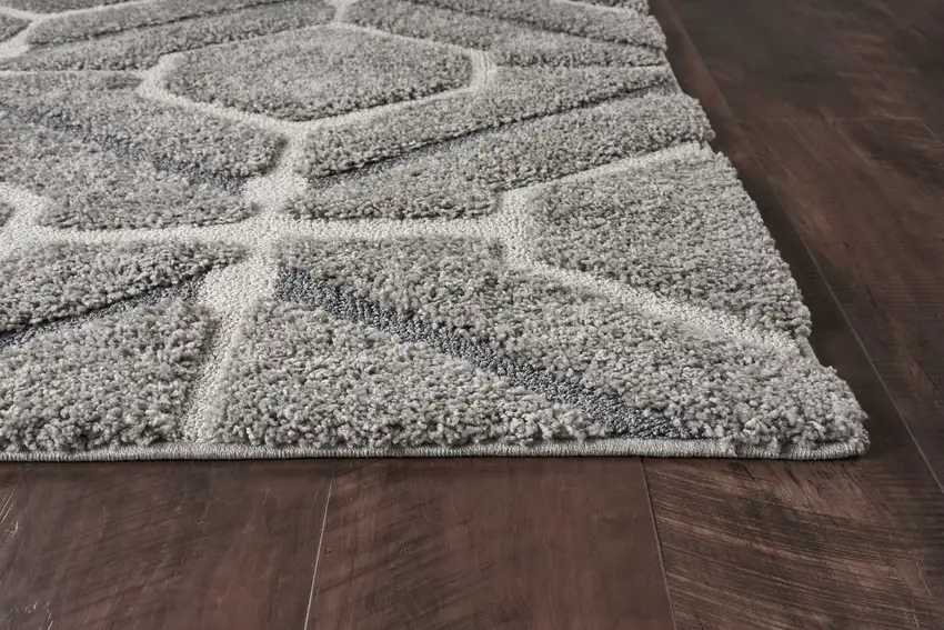 39 X 63  Grey Polypropylene Rug Photo 1