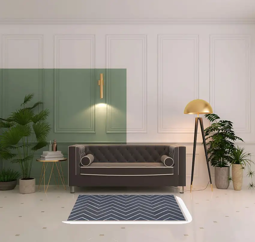 3' X 5' Grey Waves Stain Resistant Indoor Outdoor Area Rug Photo 2