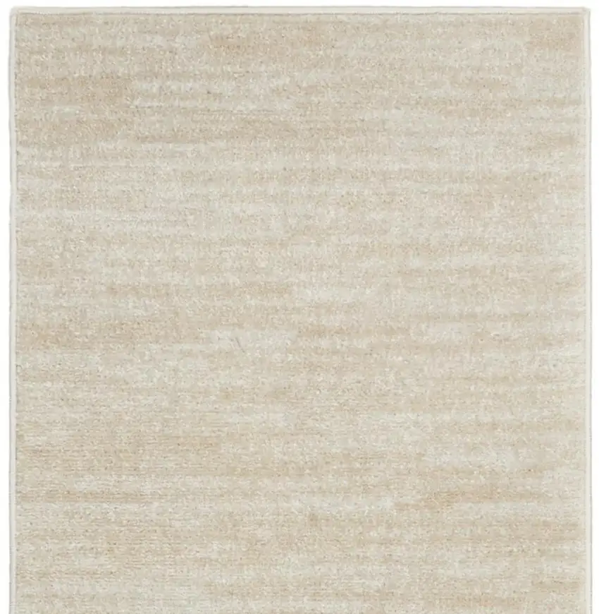 8' Beige And Ivory Indoor Outdoor Runner Rug Photo 6