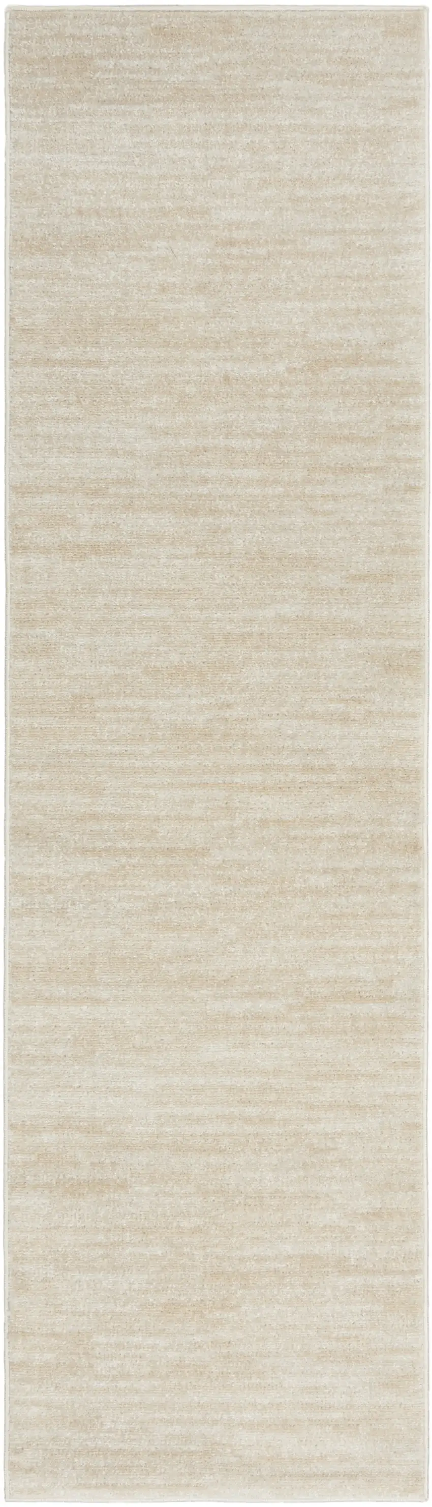 8' Beige And Ivory Indoor Outdoor Runner Rug Photo 2