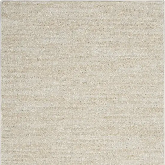 2' X 4' Ivory And Beige Non Skid Indoor Outdoor Runner Rug Photo 4
