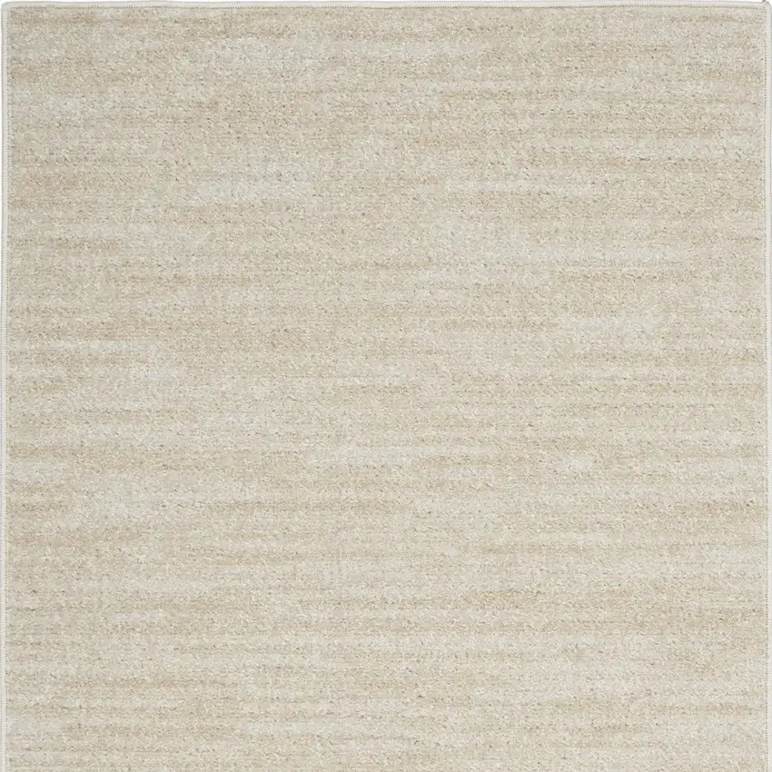 2' X 4' Ivory And Beige Non Skid Indoor Outdoor Runner Rug Photo 4