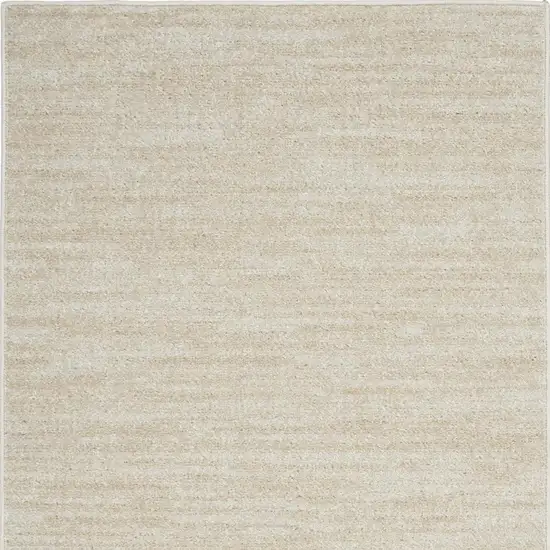 Beige And Ivory Indoor Outdoor Runner Rug Photo 8